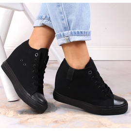 Sneakers nere da donna con zeppa Big Star LL274034 nero 1