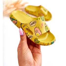 WJ1 Ciabatte Bambini Leggere Dinosauri Giallo Astro 1