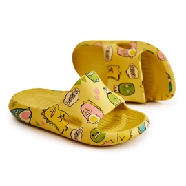 WJ1 Ciabatte Bambini Leggere Dinosauri Giallo Astro 2