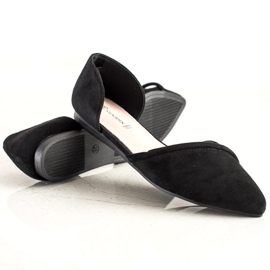 Goodin Ballerine scamosciate con cut-out nero 4