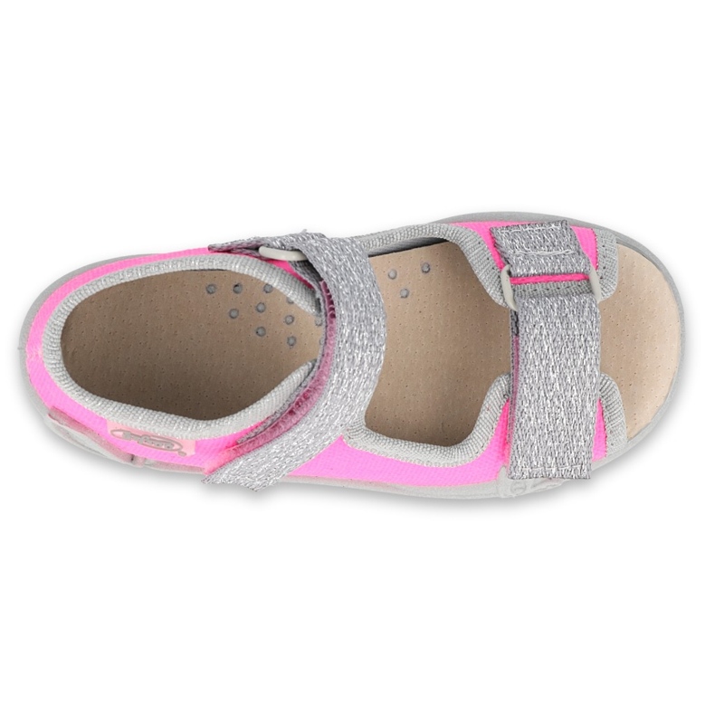 Scarpe per bambini Befado 342P032 rosa d'argento grigio 3