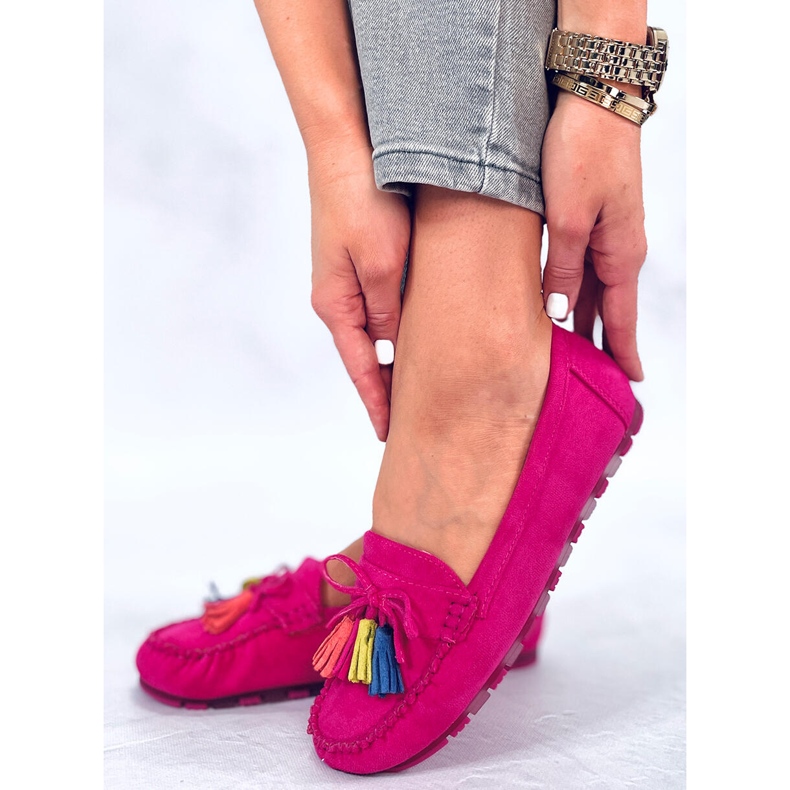 BM Mocassini Tamla Fucsia Con Frange rosa 1