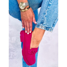 BM Mocassini con plateau in pelle scamosciata di Deyn Fuchsia rosa 2