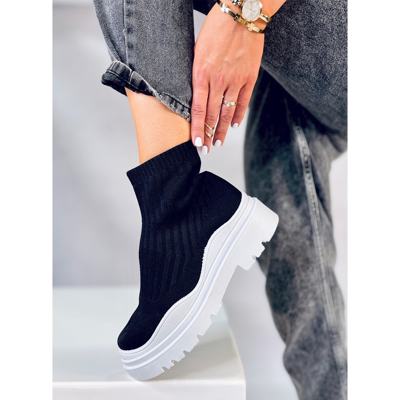 BM Stivali con tomaia flessibile Garrese NERO/BIANCO 1