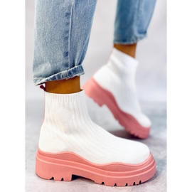 BM Stivaletti elastici Garrese BIANCO/ROSA 1