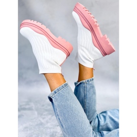 BM Stivaletti elastici Garrese BIANCO/ROSA bianca 2