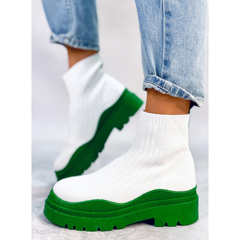 Stivaletti elastici Garrese BIANCO/VERDE bianca 1