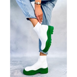 Stivaletti elastici Garrese BIANCO/VERDE bianca 2