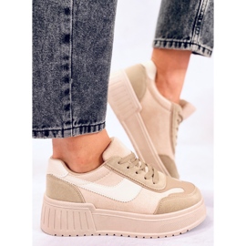 BM Sneaker con plateau Kirby Khaki beige cachi 2