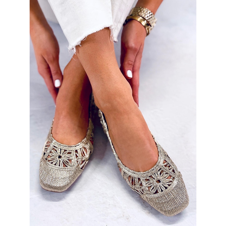 BM Ballerine traforate Sarita Gold d'oro 1