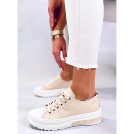 BM Sneakers stringate da donna Raffey Beige 1