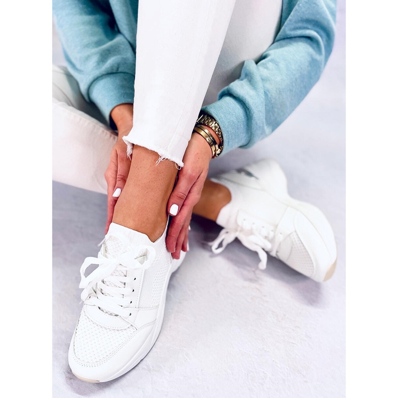 BM Sneakers con zeppa Davis White bianca 1