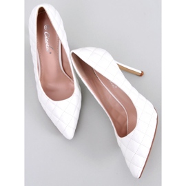 BM Millie White tacchi alti da donna trapuntati bianco 1