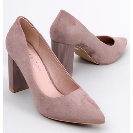 BM Décolleté con tacco color cachi Annette beige 1