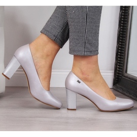 Décolleté su palo Sergio Leone argento perlato 1