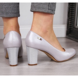 Décolleté su palo Sergio Leone argento perlato 2