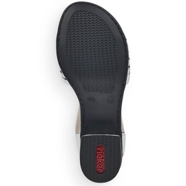 Sandali da donna in pelle con gomma bianca Rieker 64677 1
