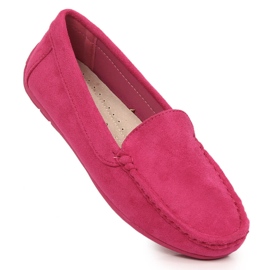 Evento Mocassini da donna in camoscio fucsia rosa 1