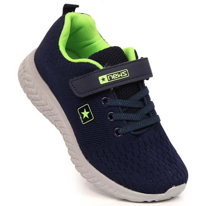 News Scarpe sportive per bambini con velcro, blu navy Novità 1