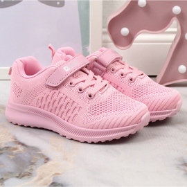 Scarpe sportive da bambina rosa chiaro NEWS 2