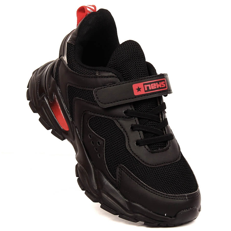News Scarpe sportive per bambini sulla piattaforma nera NOVITÀ nero 1