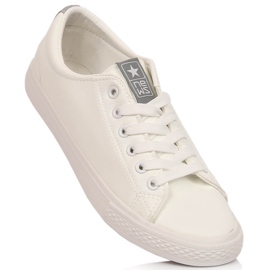 Sneakers in pelle ecologica bianca NEWS 1