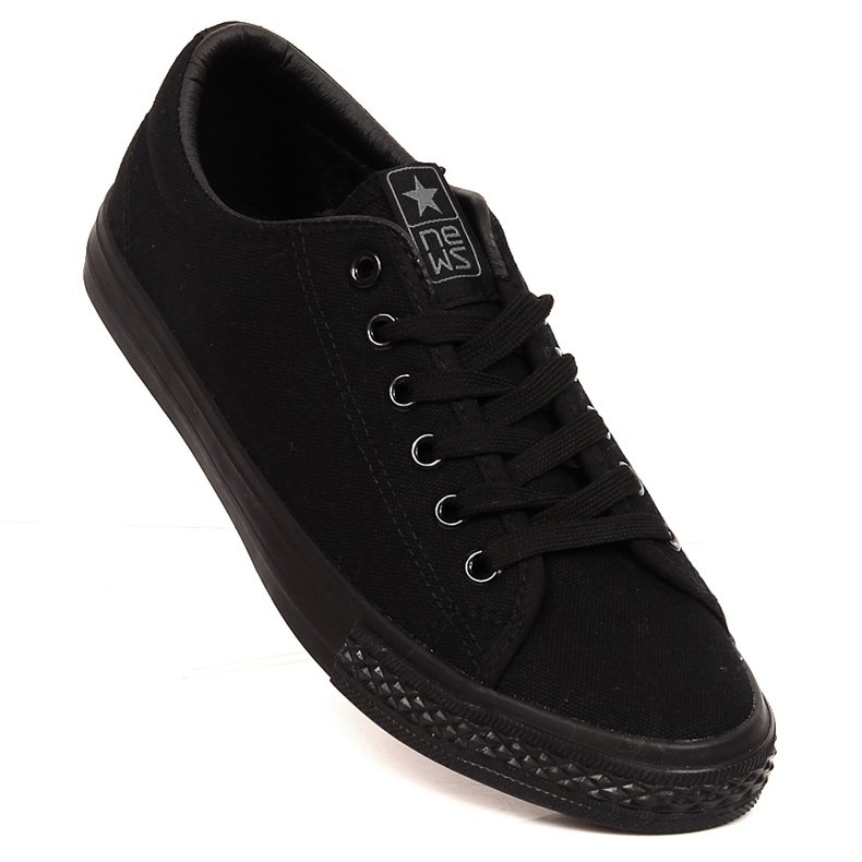 News Sneakers stringate nere da donna NOVITÀ nero 1
