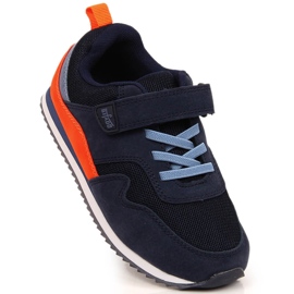 Scarpe sportive per bambini con velcro blu navy Befado granata 1