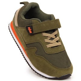 Scarpe sportive per bambini con velcro oliva Befado 1