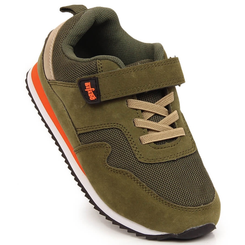 Scarpe sportive per bambini con velcro oliva Befado 1