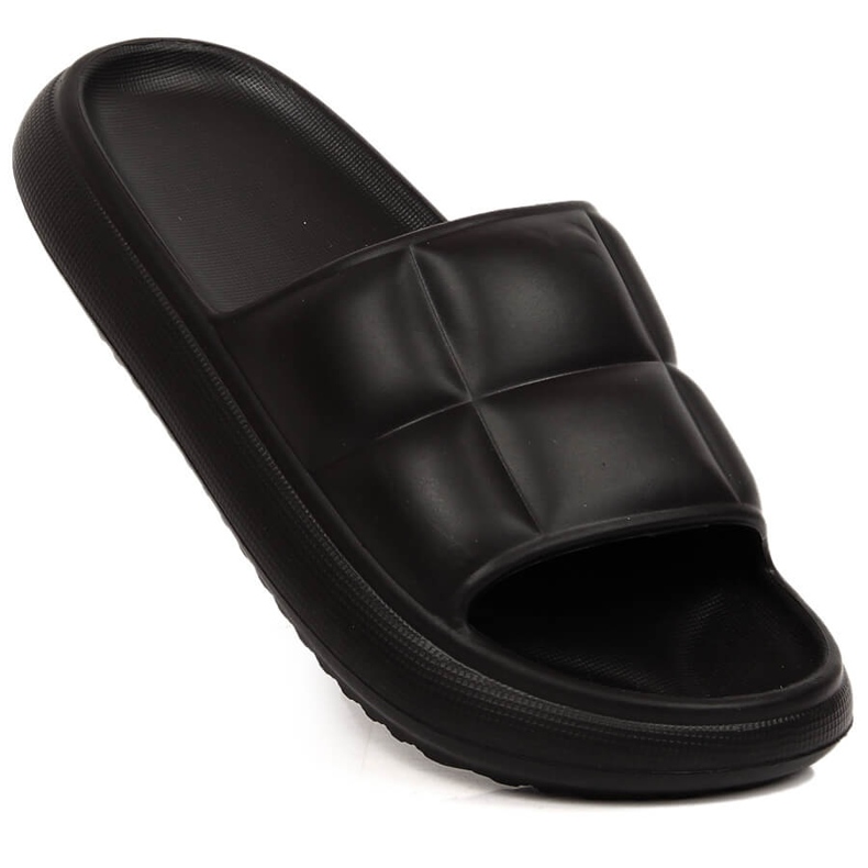 Pantofole da donna nere trapuntate con plateau Vinceza 48800 nero 1