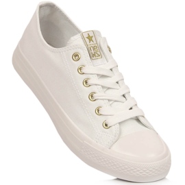 Sneakers basse da donna NEWS bianche bianca 1