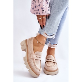 PM1 Mocassini Donna Senza tacco Beige Fletcher 2