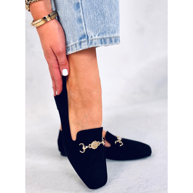 BM Mocassini da donna Rhona Black con fibbia nero 1