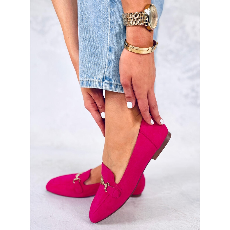 BM Mocassini con fibbia da donna Rhona Fushia rosa 1