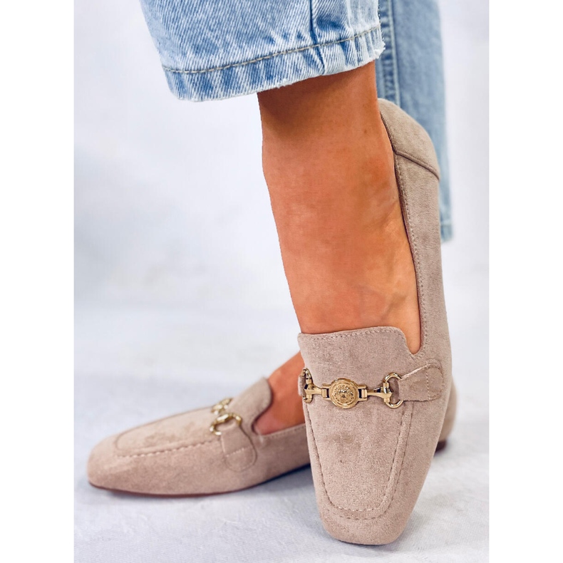 BM Mocassini con fibbia da donna Rhona Khaki beige 1