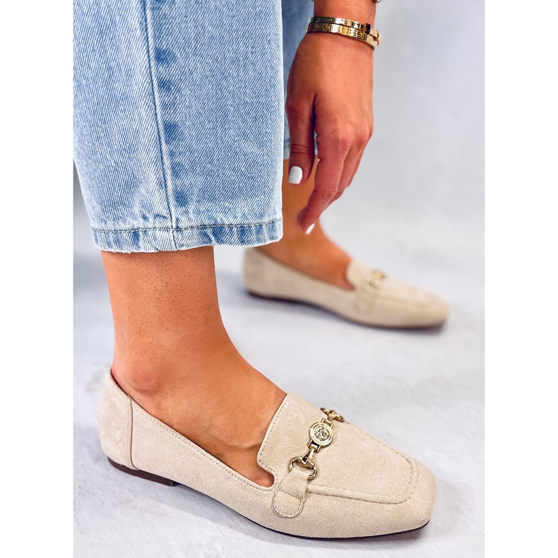 BM Mocassini con fibbia da donna Rhona Beige 2