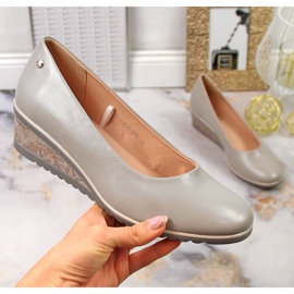 Décolleté con zeppa grigie da donna Vinceza 10896 grigio 1