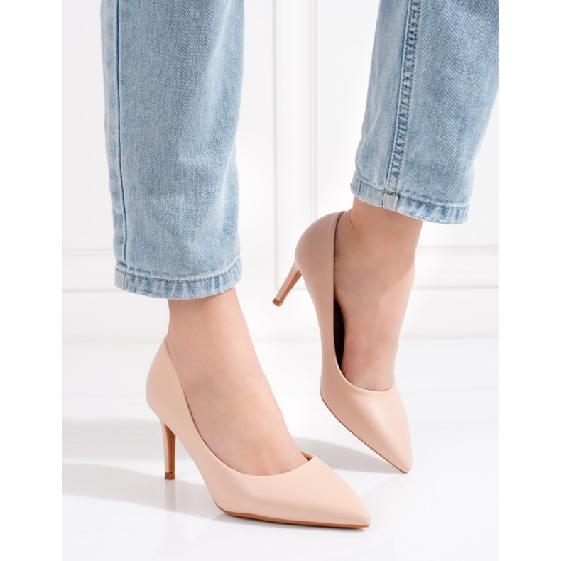 Shelovet tacco alto da donna beige classico 1