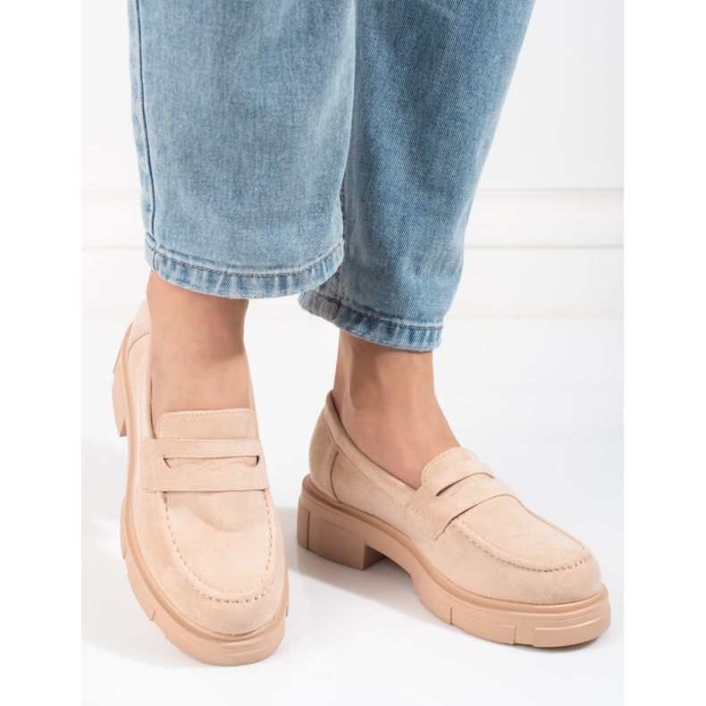 Scarpe da donna Shelovet in camoscio beige 1