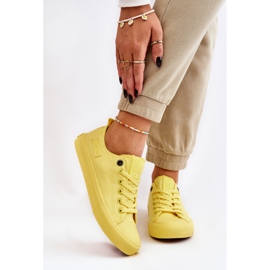 Sneakers basse classiche da donna Big Star LL274026 gialle giallo 2