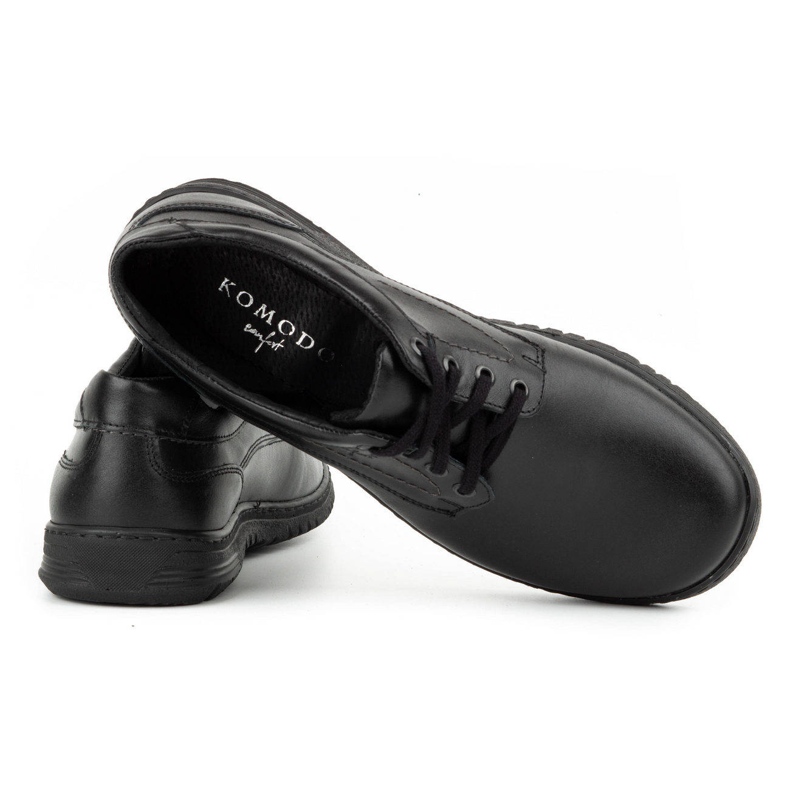 KOMODO Scarpe casual da uomo in pelle 921K nere nero 3