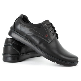 Kampol Scarpe casual da uomo in pelle 13/27 faccia nera nero 3