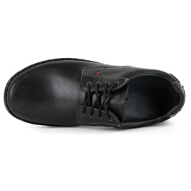 Kampol Scarpe casual da uomo in pelle 13/27 faccia nera nero 4