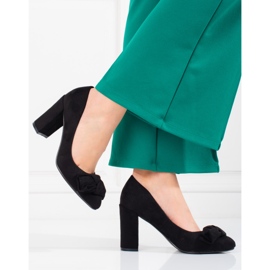 Décolleté da donna Shelovet sul palo con fiocco nero 1