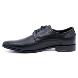 Olivier Scarpe da uomo in pelle da cerimonia 277 nere con blu nero 1