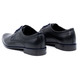 Olivier Scarpe da uomo in pelle da cerimonia 277 nere con blu nero 4