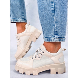 BM Mocassini con suola alta Asger Beige 2