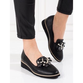 Goodin Scarpe da donna alla moda Shelovet realizzate in pelle ecologica nero 2