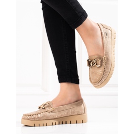 Goodin Mocassini da donna Shelovet oro-beige d'oro 2